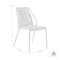 Armen Living Clip Indoor Outdoor Stackable Steel Dining Chair with Black Rope, PK2 LCCPSIBL - alternate 9